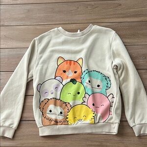 H&M Cream and Orange Graphic Sweatshirt